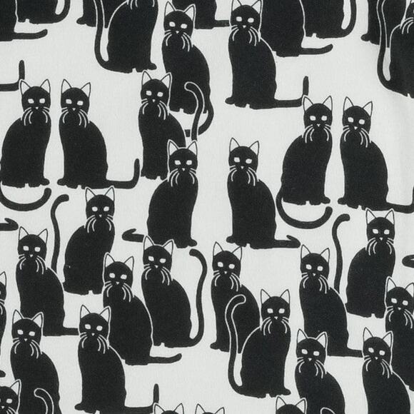 NWT Kate Quinn Black Cat Organic Cotton Bib L Large - Picture 2 of 2